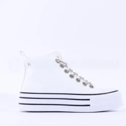 Women Una Healy Danger Zone Hi-Top Boot - Ivory