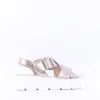 Women Gabor Daphne Chunky Sole Sandal - Metallic Leather