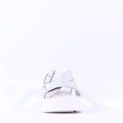 Women Gabor Daphne Chunky Sole Sandal - Silver Leather