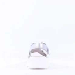 Women Gabor Daphne Chunky Sole Sandal - Silver Leather