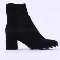 Women Marco Tozzi Delo Block Heel Sock Boot - Black