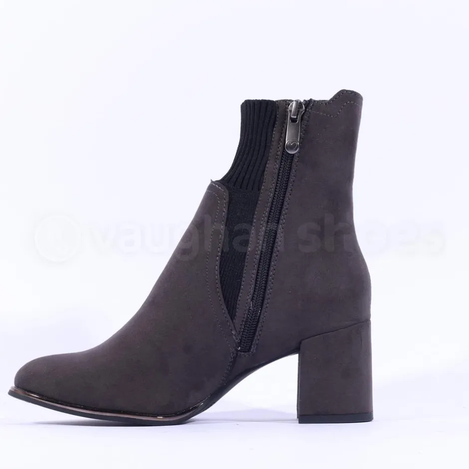 Women Marco Tozzi Delo Block Heel Sock Boot - Anthracite