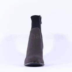 Women Marco Tozzi Delo Block Heel Sock Boot - Anthracite