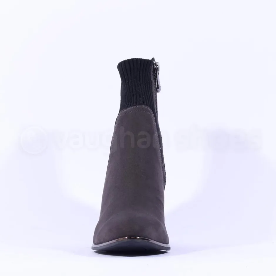 Women Marco Tozzi Delo Block Heel Sock Boot - Anthracite