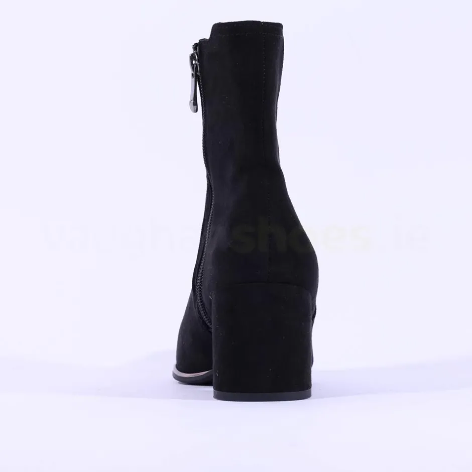 Women Marco Tozzi Delo Block Heel Sock Boot - Black