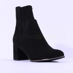 Women Marco Tozzi Delo Block Heel Sock Boot - Black