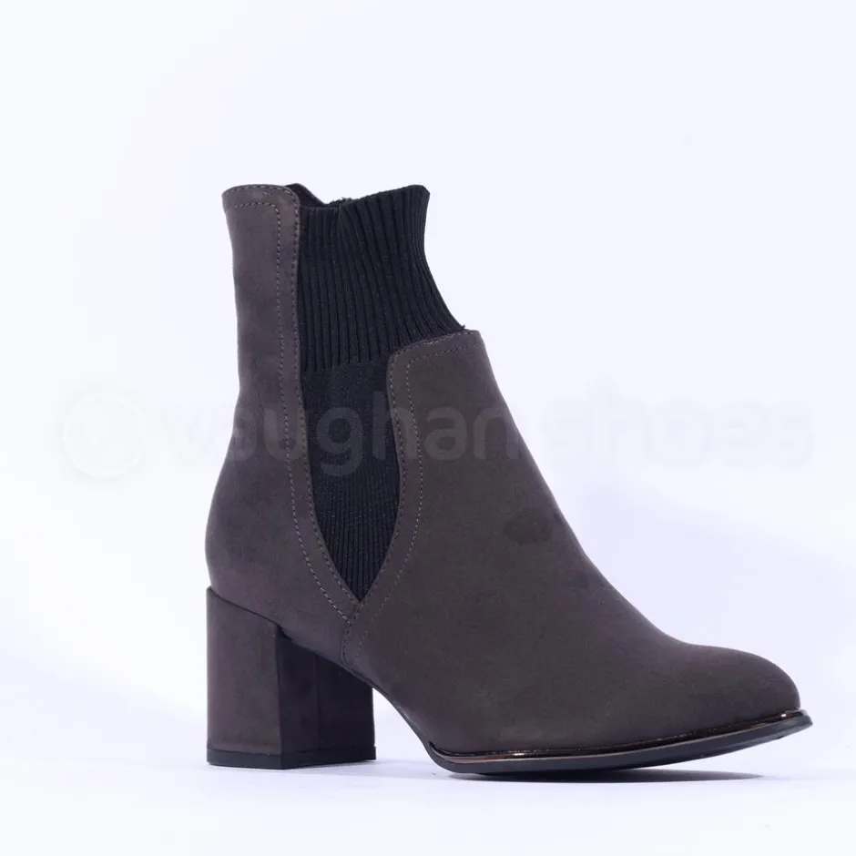 Women Marco Tozzi Delo Block Heel Sock Boot - Anthracite