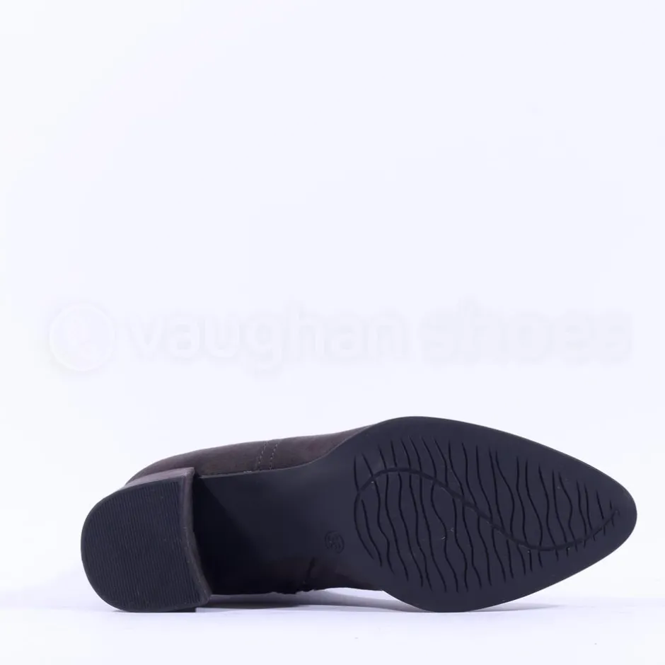 Women Marco Tozzi Delo Block Heel Sock Boot - Anthracite