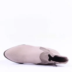 Women Marco Tozzi Delo Block Heel Sock Boot - Taupe