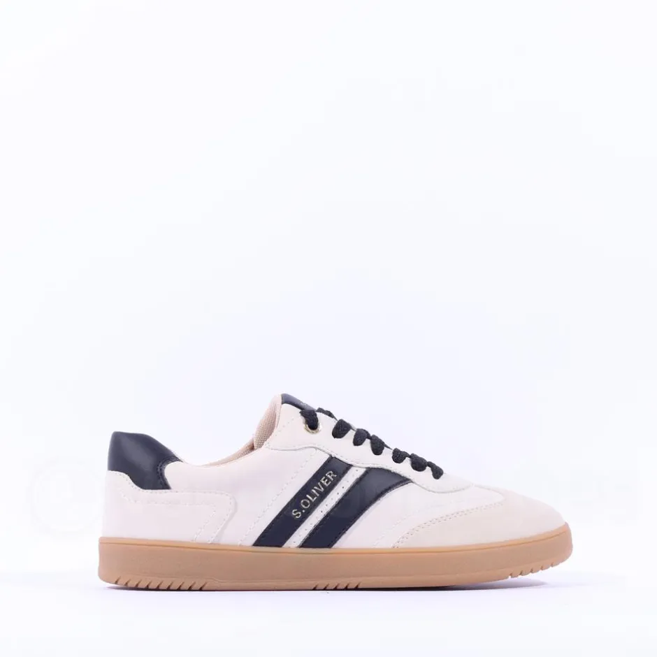 Women S.Oliver Dinho Gumsole Trainer - Nude Combi