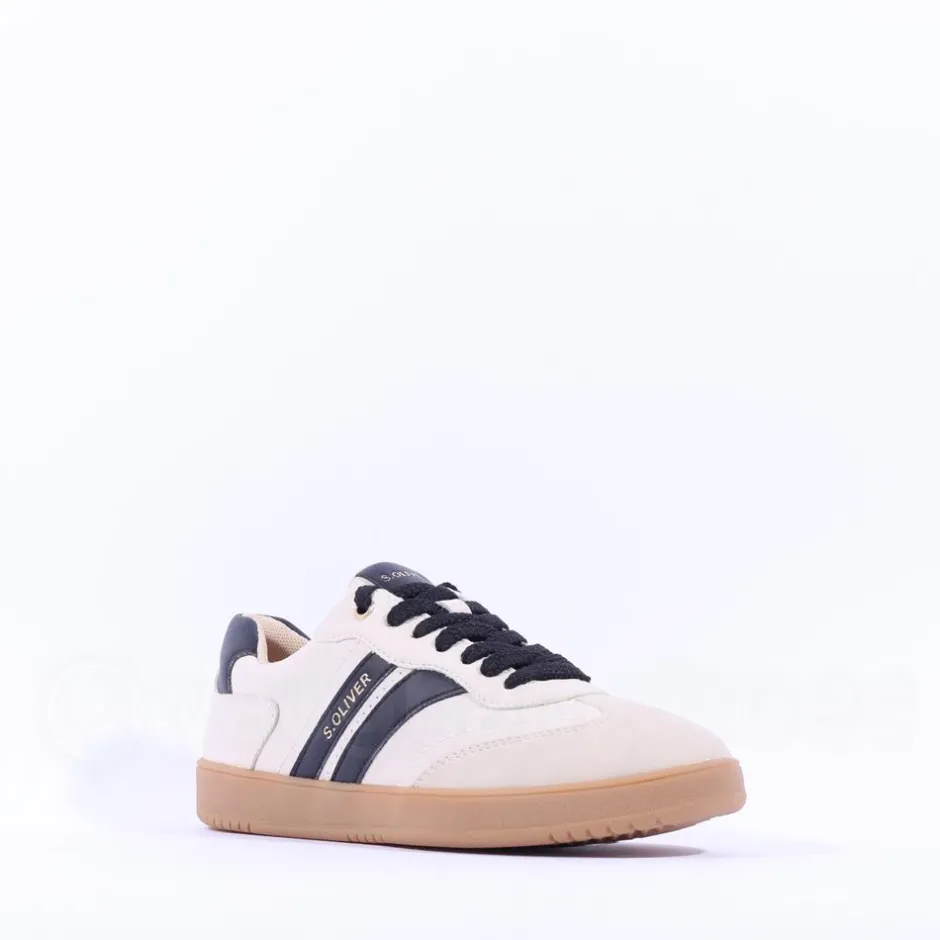 Women S.Oliver Dinho Gumsole Trainer - Nude Combi