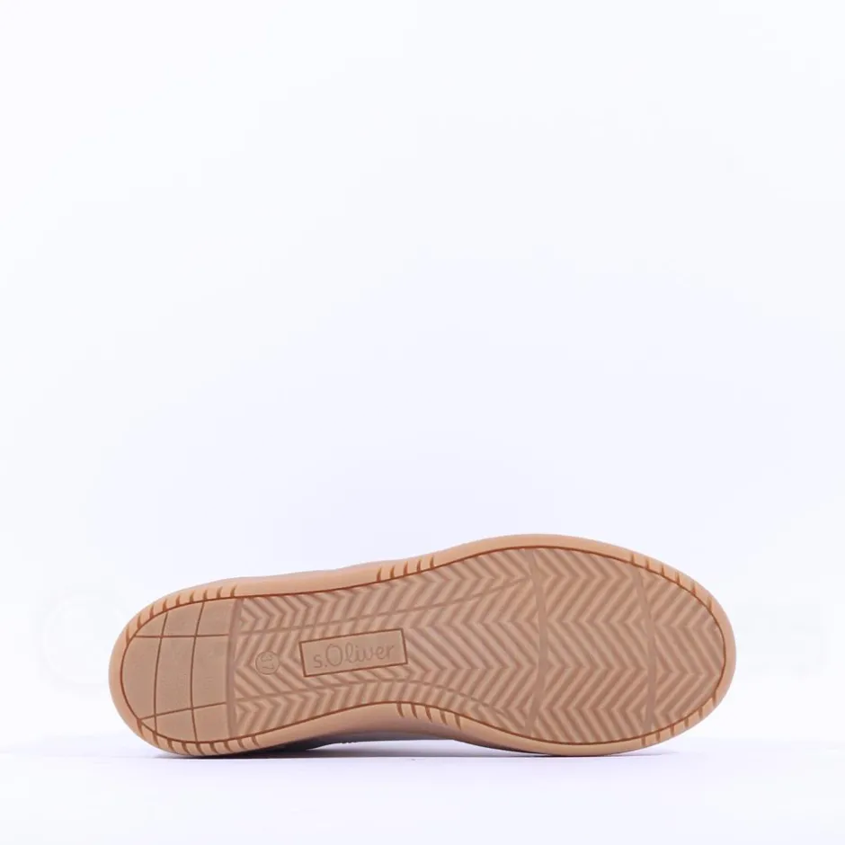 Women S.Oliver Dinho Gumsole Trainer - Nude Combi