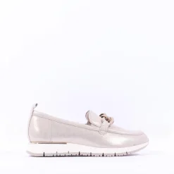 Women Tamaris Diona Slip On Link Wedge - Champagne