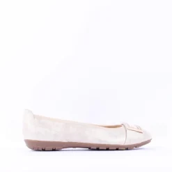 Women Marco Tozzi Dongo Square Brooch Pump - Dune Metallic