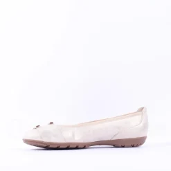 Women Marco Tozzi Dongo Square Brooch Pump - Dune Metallic