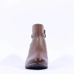Women Caprice Double Strap Ankle Boot Kelli - Taupe Leather
