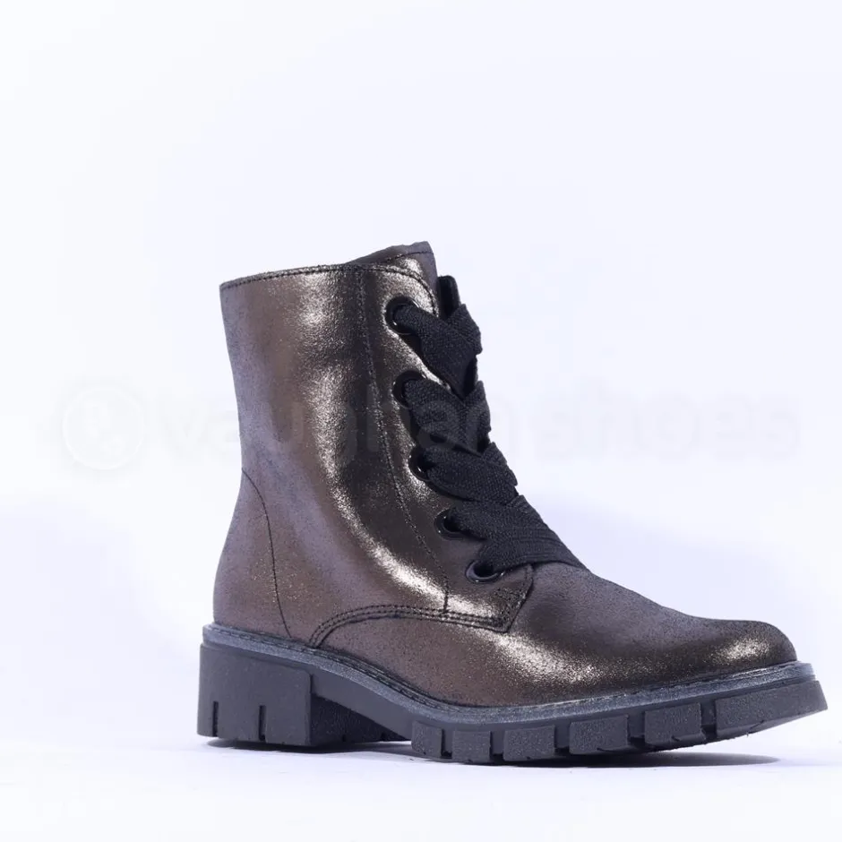 Women Ara Dover Ribbon Lace Ankle Boot - Gun Metal