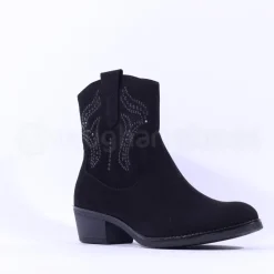 Women Marco Tozzi Drema Western Stud Boot - Black