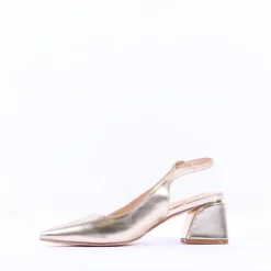 Women Sorento Dromhall Slingback Block Heel - Gold