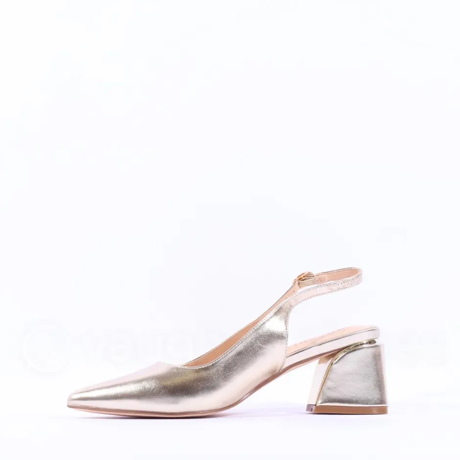 Women Sorento Dromhall Slingback Block Heel - Gold
