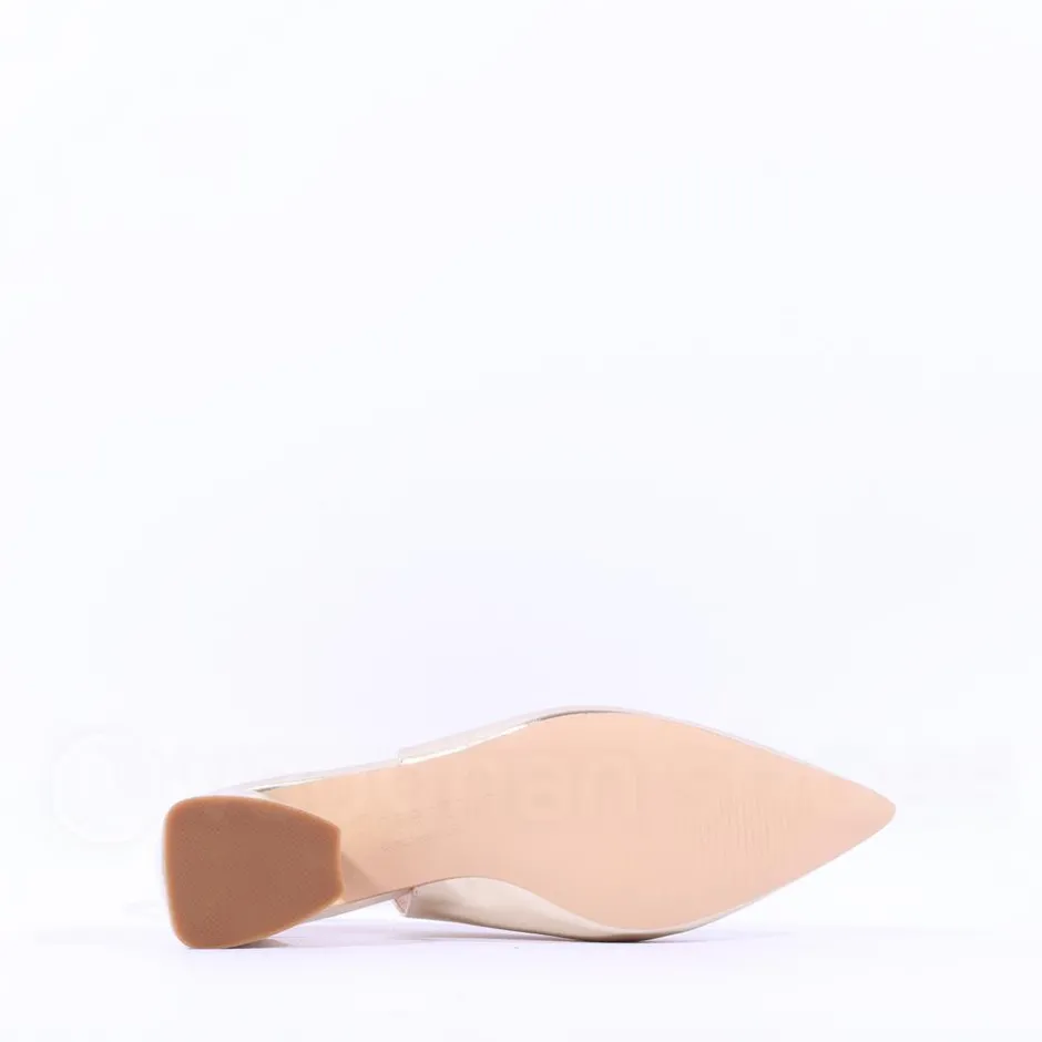 Women Sorento Dromhall Slingback Block Heel - Gold