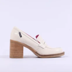 Women Marco Moreo Dubai Block Heel Loafer - Beige Patent