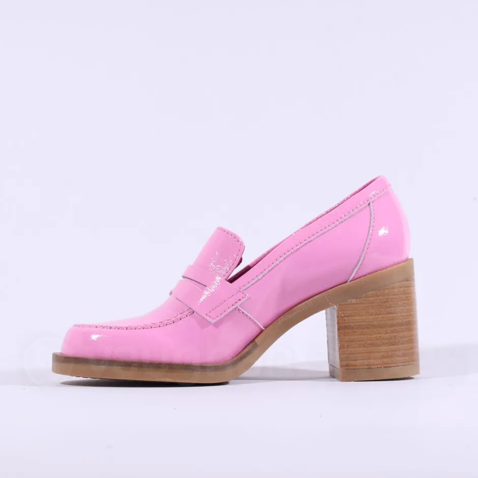 Women Marco Moreo Dubai Block Heel Loafer - Pink Patent