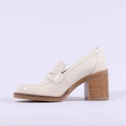 Women Marco Moreo Dubai Block Heel Loafer - Beige Patent