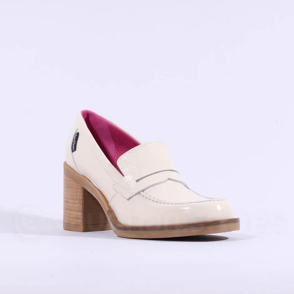 Women Marco Moreo Dubai Block Heel Loafer - Beige Patent