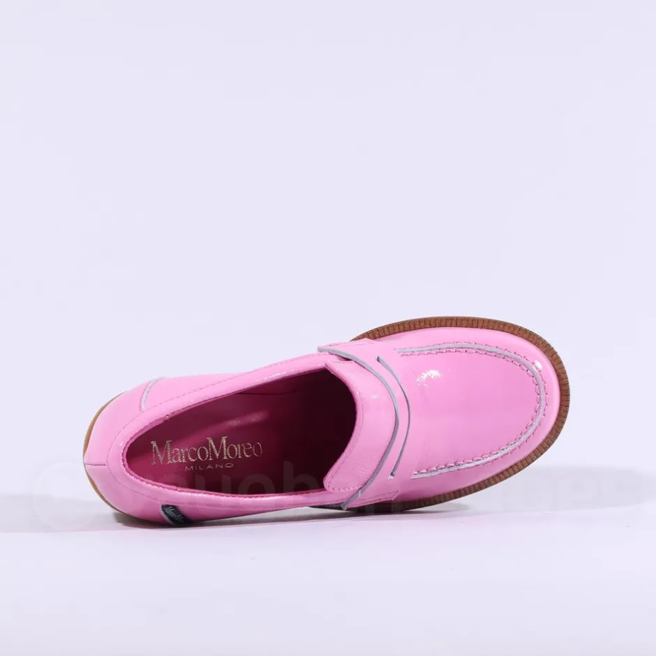 Women Marco Moreo Dubai Block Heel Loafer - Pink Patent