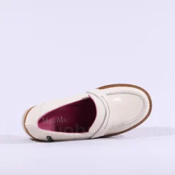 Women Marco Moreo Dubai Block Heel Loafer - Beige Patent