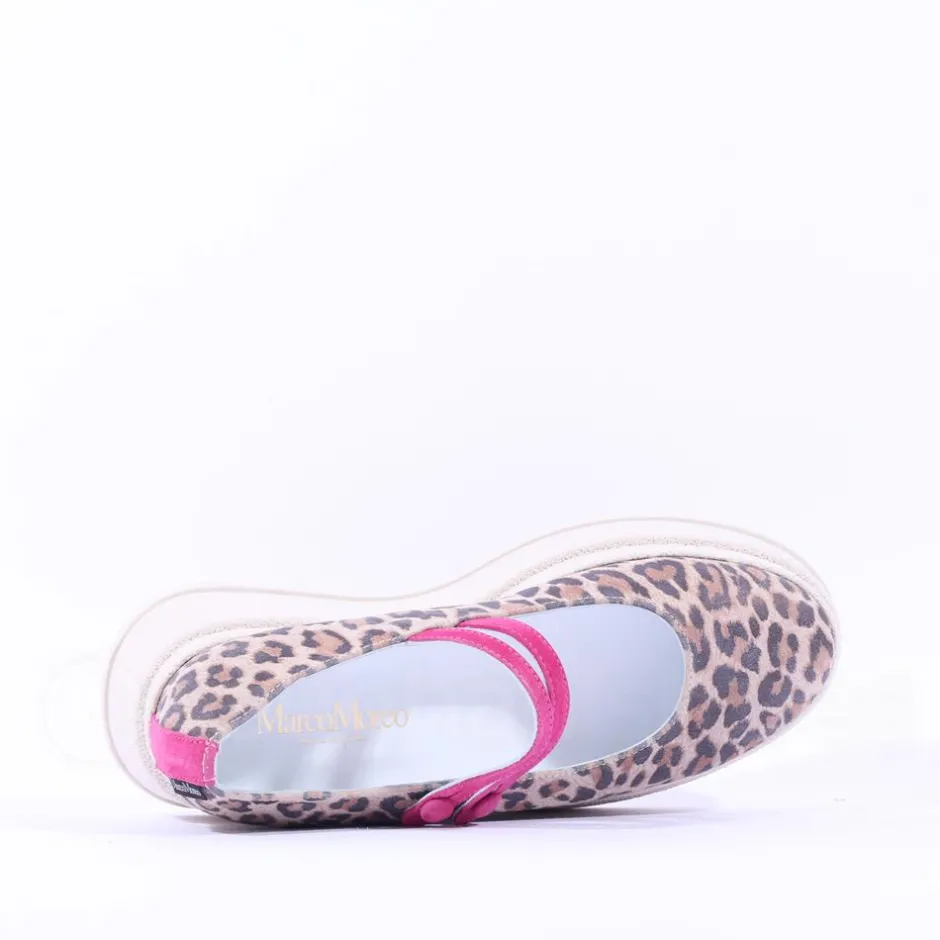 Women Marco Moreo Dublin 2 Strap Wedge - Leopard Print
