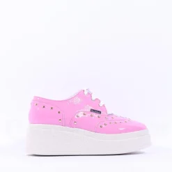 Women Marco Moreo Dublin Stud Lace Wedge - Pink Patent