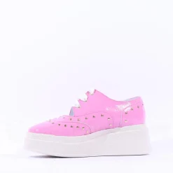 Women Marco Moreo Dublin Stud Lace Wedge - Pink Patent