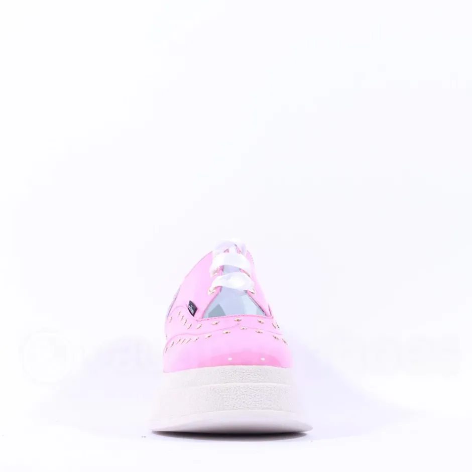 Women Marco Moreo Dublin Stud Lace Wedge - Pink Patent