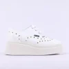Women Marco Moreo Dublin Stud Lace Wedge - White Patent