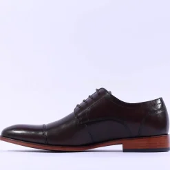 Tommy Bowe Dupont Toe Cap Derby Shoe - Chestnut Leather