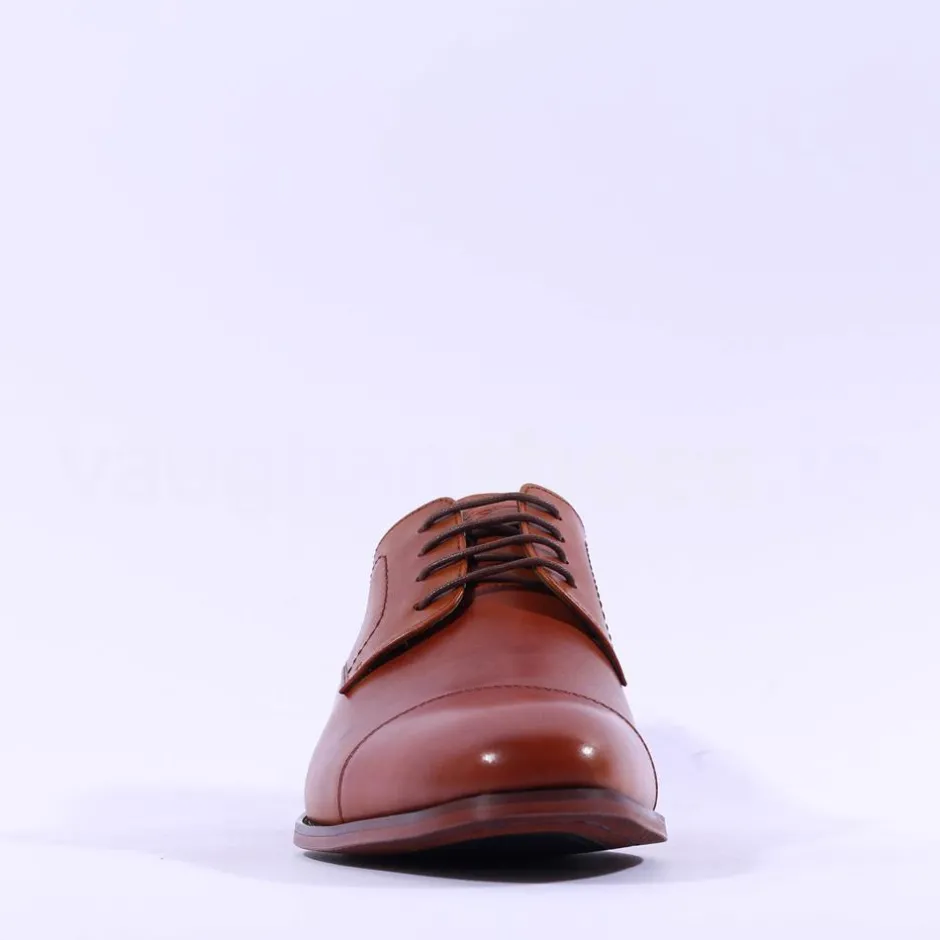 Tommy Bowe Dupont Toe Cap Derby Shoe - Tan Leather