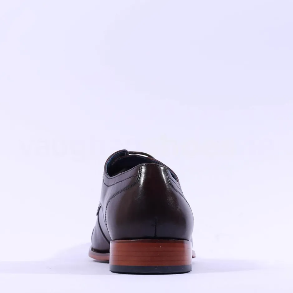 Tommy Bowe Dupont Toe Cap Derby Shoe - Chestnut Leather