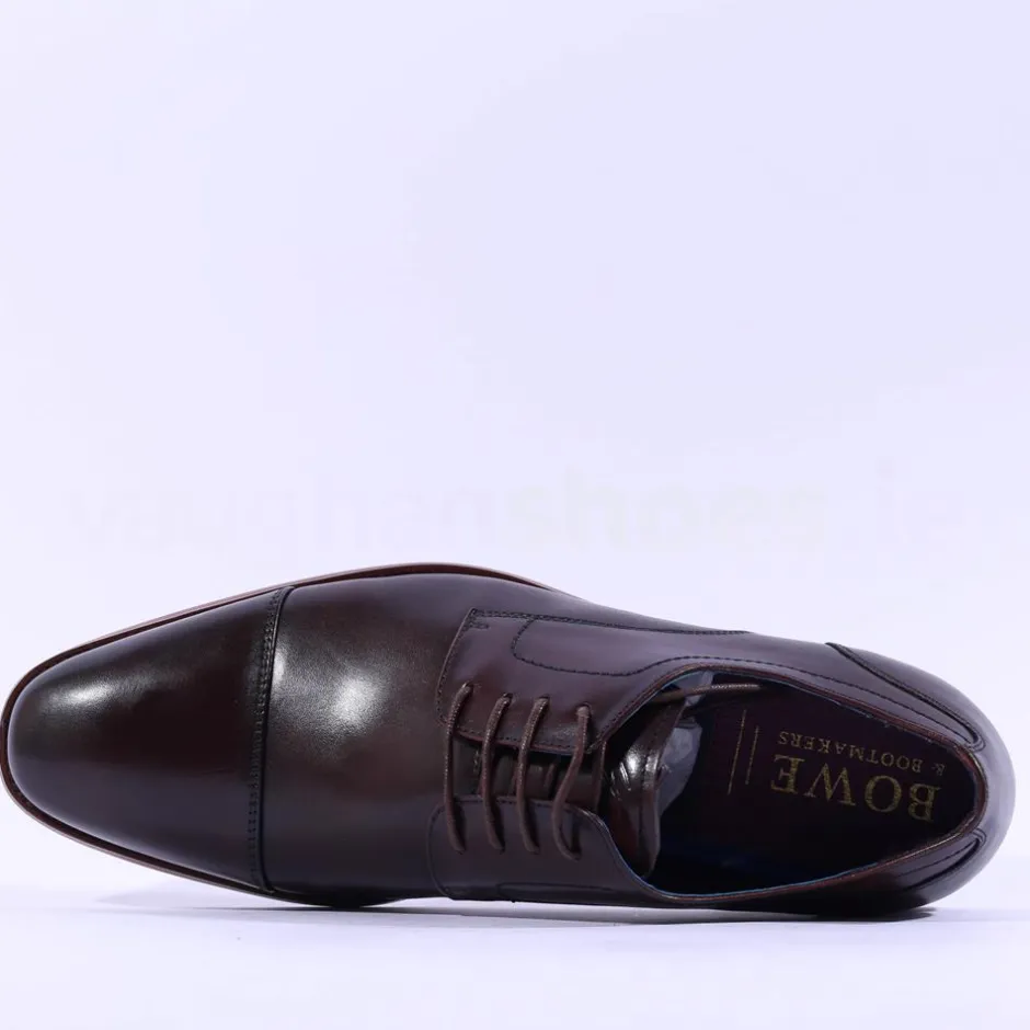 Tommy Bowe Dupont Toe Cap Derby Shoe - Chestnut Leather
