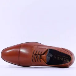 Tommy Bowe Dupont Toe Cap Derby Shoe - Tan Leather