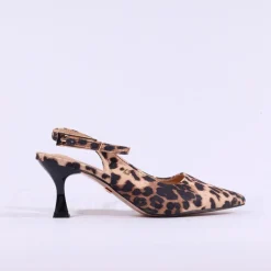 Women Una Healy Dust My Broom Heel Slingback - Leopard Print