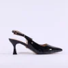 Women Una Healy Dust My Broom Heel Slingback - Black Patent