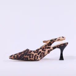 Women Una Healy Dust My Broom Heel Slingback - Leopard Print