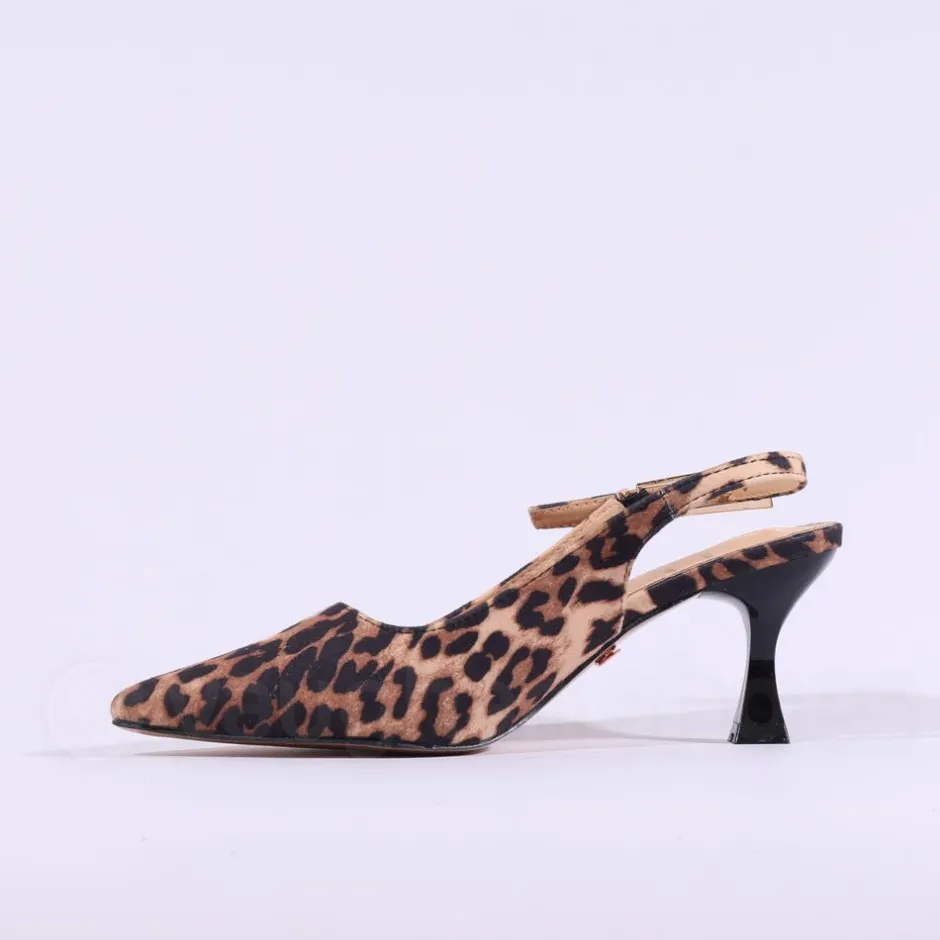 Women Una Healy Dust My Broom Heel Slingback - Leopard Print
