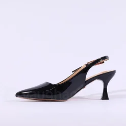 Women Una Healy Dust My Broom Heel Slingback - Black Patent