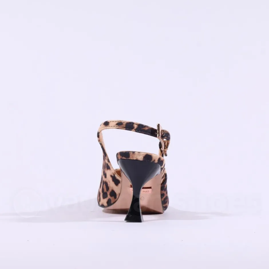 Women Una Healy Dust My Broom Heel Slingback - Leopard Print