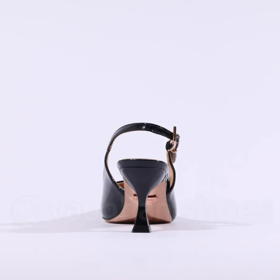 Women Una Healy Dust My Broom Heel Slingback - Black Patent