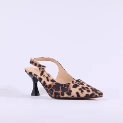 Women Una Healy Dust My Broom Heel Slingback - Leopard Print