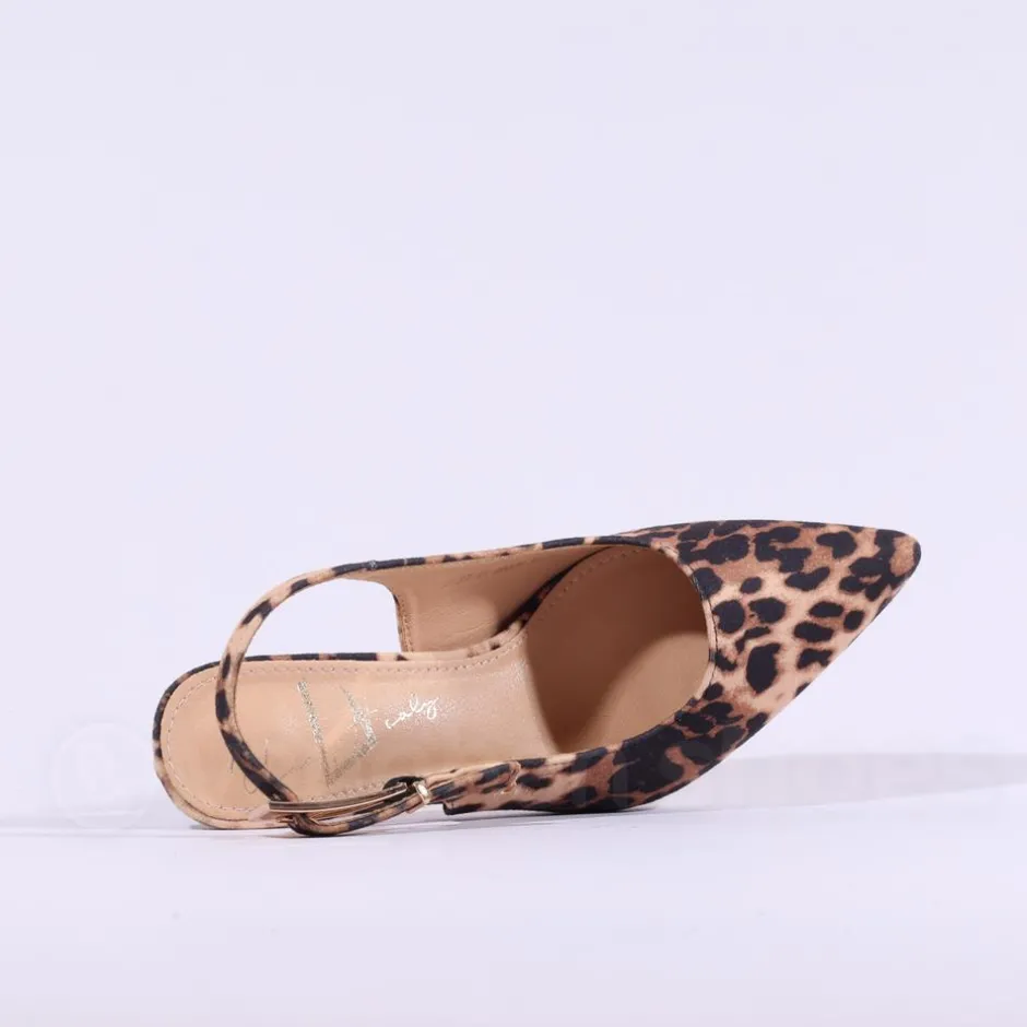 Women Una Healy Dust My Broom Heel Slingback - Leopard Print